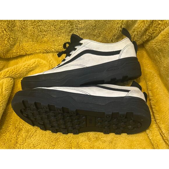 Vans Off The Wall Low Top Shoes Sneakers LEATHER Size 11 Men Black White Skater - Picture 7 of 9